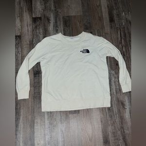 cream north face sweatshirt